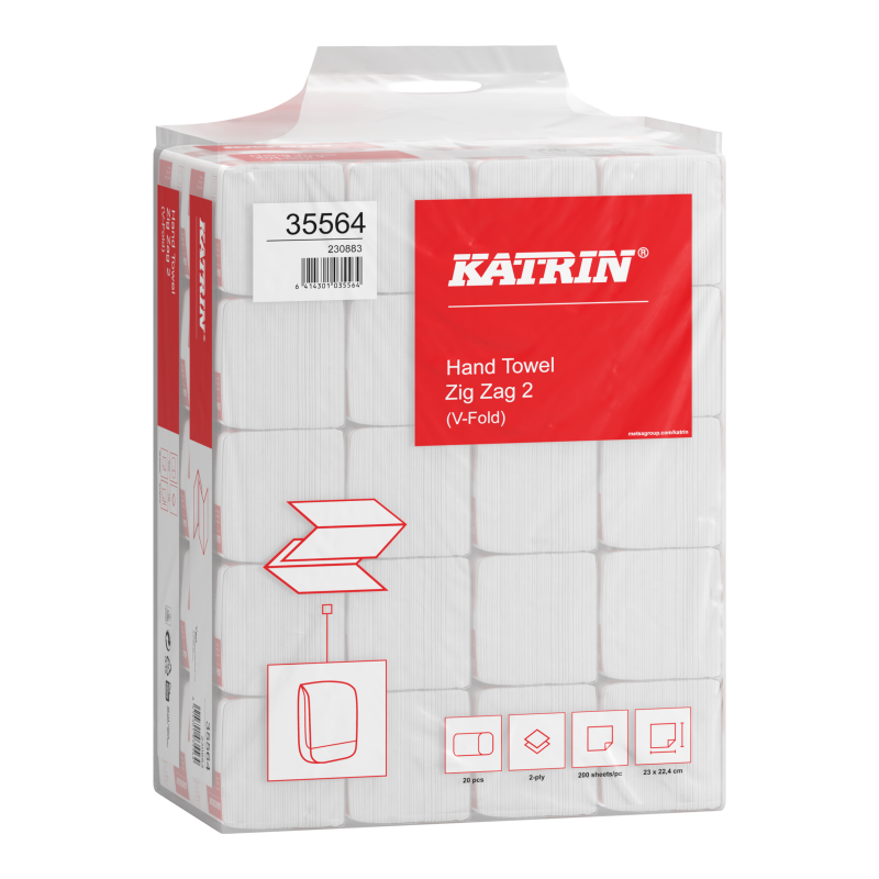 35564_Katrin ręczniki ZZ naturalne 20 x 200 listków 2-warstwowe Handy Pack